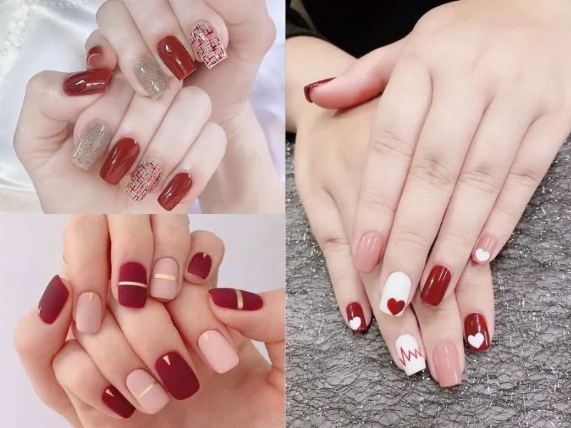 Hình ảnh mẫu nail móng tay vuông