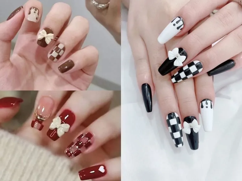  Hình ảnh minh họa nail kẻ caro xứ Scotland